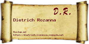 Dietrich Rozanna névjegykártya